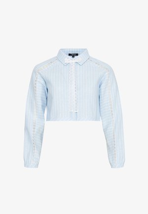 Koi Footwear, HONEYDROP STRIPED CROP SHIRT - Πουκαμίσα με κουμπιά - baby blue