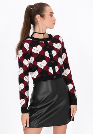 Cardigan - black burgundy