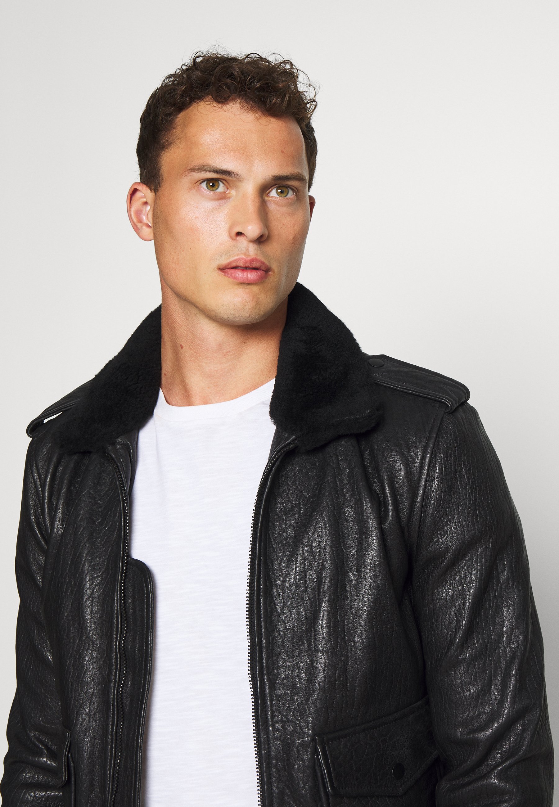 Serge Pariente STYLE Skinnjakke black Zalando.no Serge Pariente FLASH Skinnjakke black Zalando.no