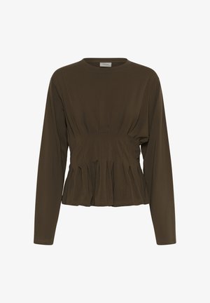 Gestuz, GZINEZ LS TEE - T-shirt à manches longues - slate black