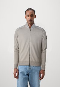 Belstaff KELBY ZIP CARDIGAN - Cardigan - chrome grey