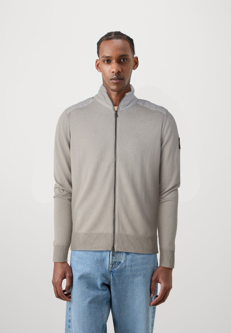 Belstaff KELBY ZIP CARDIGAN - Cardigan - chrome grey