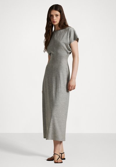 Polo Ralph Lauren WOOL-BLEND DOLMAN DRESS - Maxi-jurk - light smoke heather
