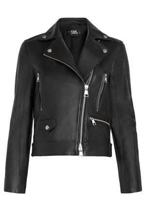 KARL LAGERFELD BIKER JACKET - Ādas jaka - black