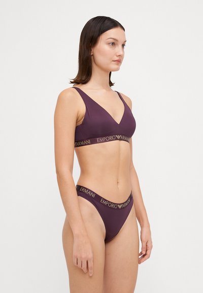 Emporio Armani REMOVABLE PADS BRALETTE - Τριγωνικό σουτιέν - mora blackberry