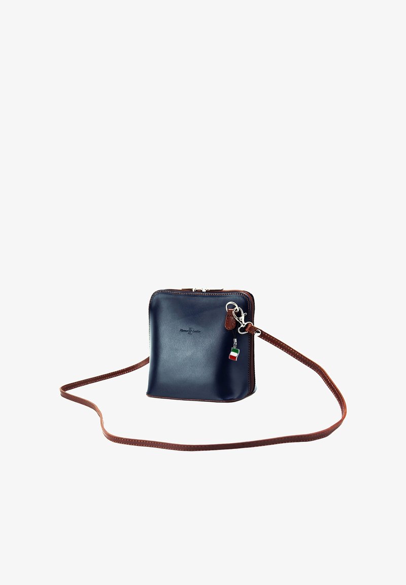DrachenLeder Cross body bag - blau braun