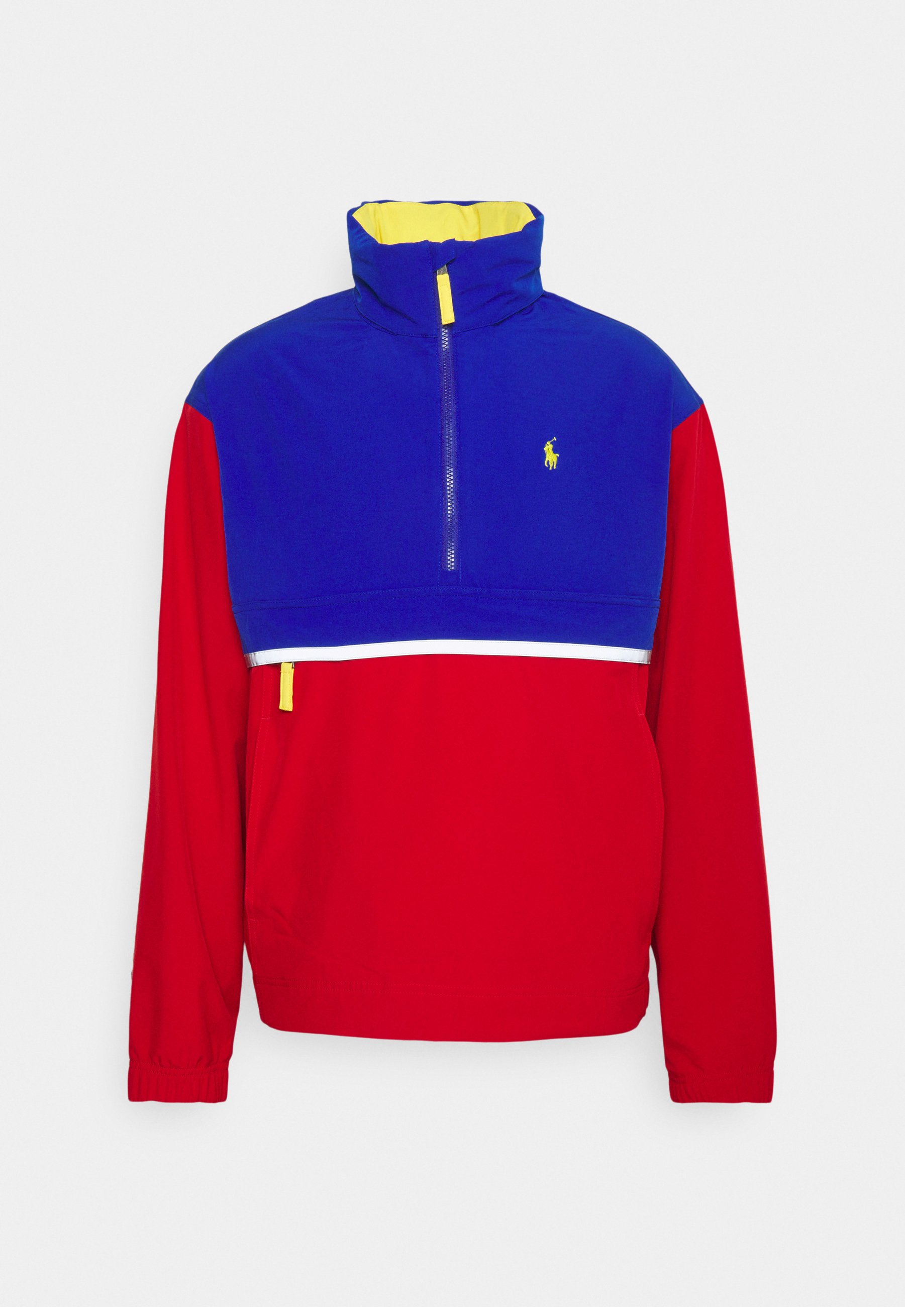 Polo Ralph Lauren Packable Hooded Pullover Jacket Summer Jacket Rugby royal/red, Men's, Size: Small, Blue
