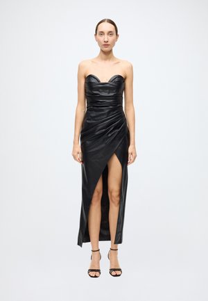 VANI VEGAN LEATHER MAXI DRESS - Koktejlové šaty / šaty na párty - black