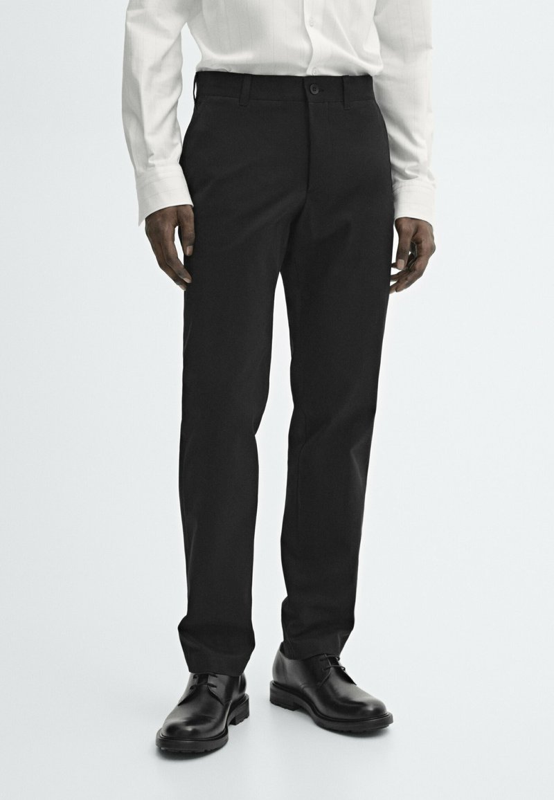 Massimo Dutti - SLIM FIT  - Trousers - black, Enlarge