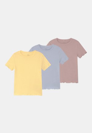 NKFVIBSE SLIM 3 PACK - T-shirt basic - double cream