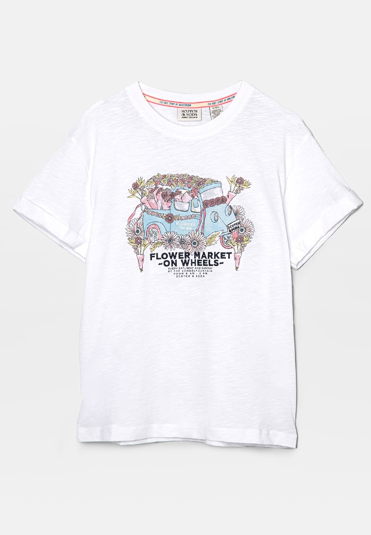 Scotch & Soda T-shirt print wit Scotch & Soda T-shirt print wit
