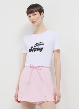 Calliope SCRITTE STRASS - T-shirt con stampa - bianco ottico