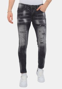 Local Fanatic DISTRESSED STOASH - Slim fit jeans - zwart