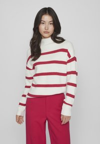 VILA VIRIL MOCK NECK  - Strickpullover - white alyssum