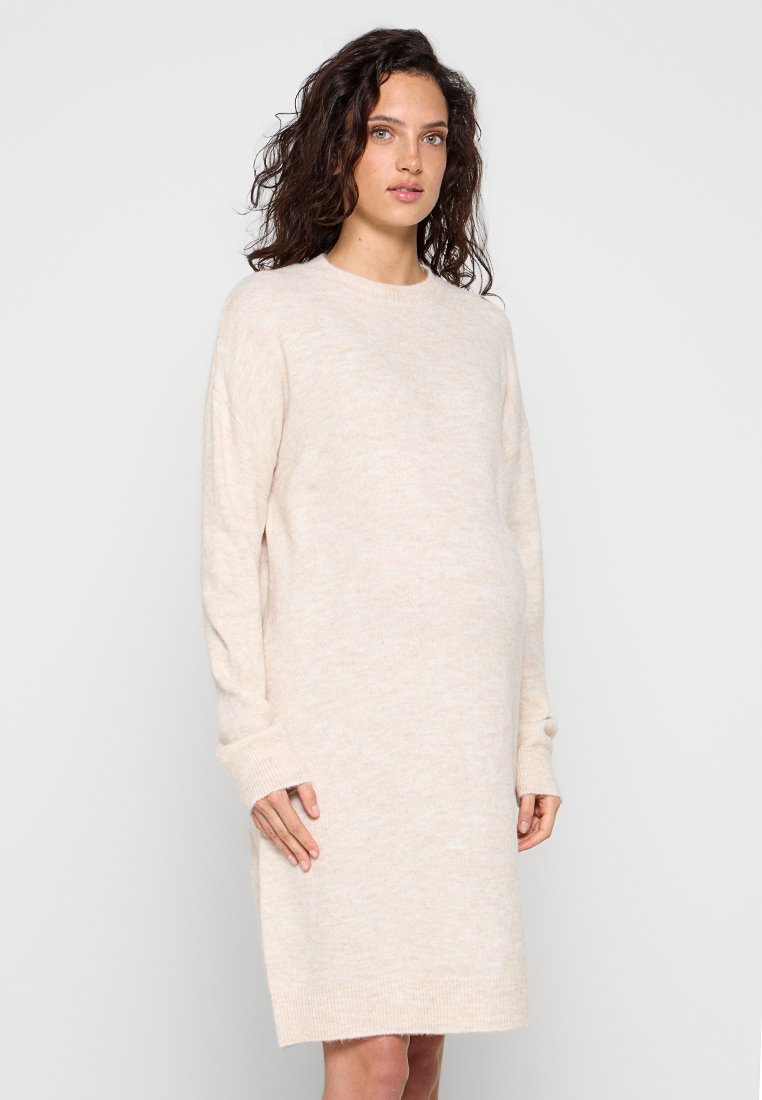 Mamalicious Gebreide jurk crème Mamalicious Gebreide jurk crème