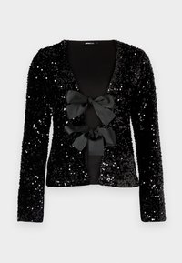 BOW SEQUIN  - Gilet - black