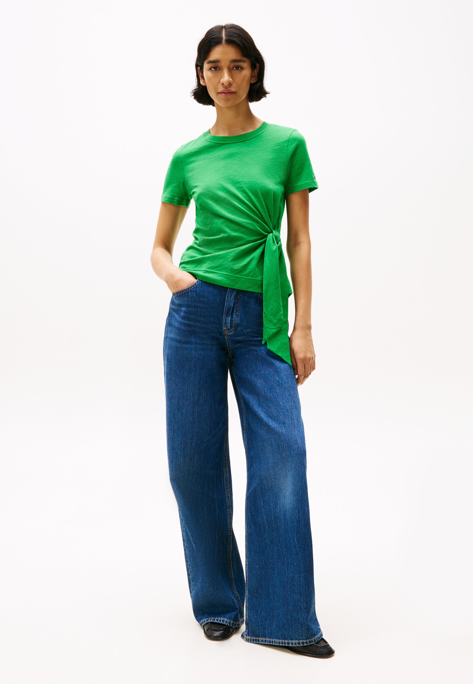 売れ筋商品|||トミー ヒルフィガー Tシャツ レディース トップス KNOT BOAT TEE - Basic T-shirt - radiant green Tommy Hilfiger KNOT BOAT TEE - Basic T-shirt - radiant green