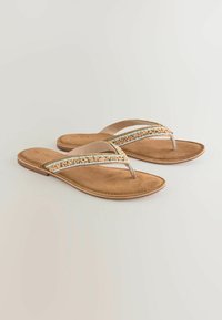 STANDARD FIT - Zehentrenner - gold suede