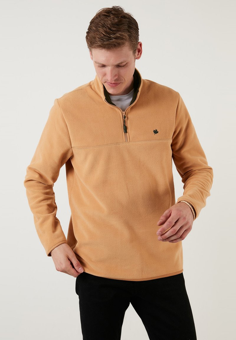 Buratti SLIM FIT - Felpa in pile - mink color