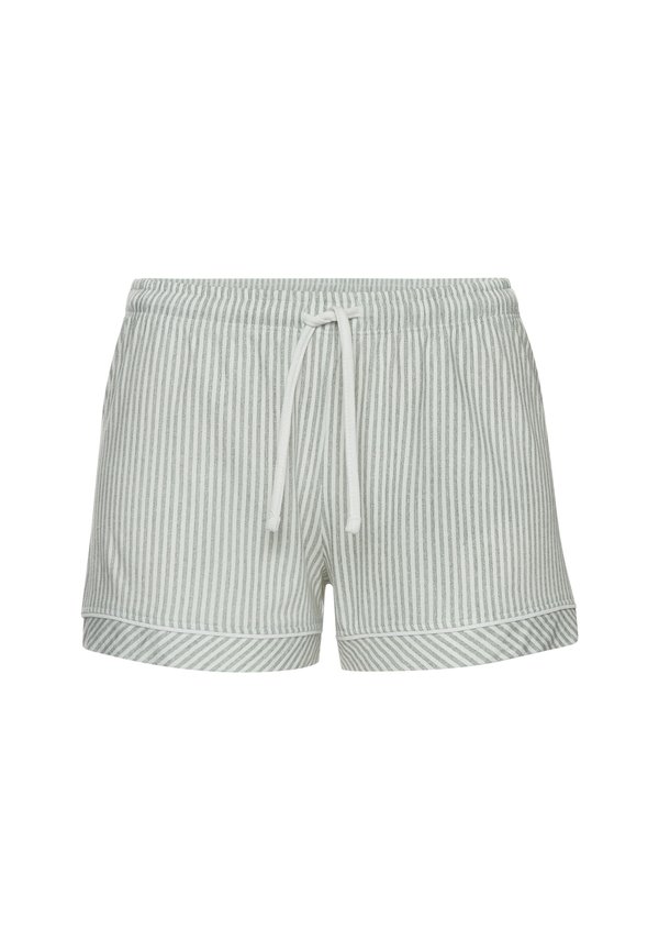 Nachtwäsche Hose - dunkelgrün gestreift