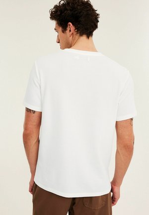 Kappahl, TEXTURED T-SHIRT WITH REGULAR FIT - T-shirt basic - white