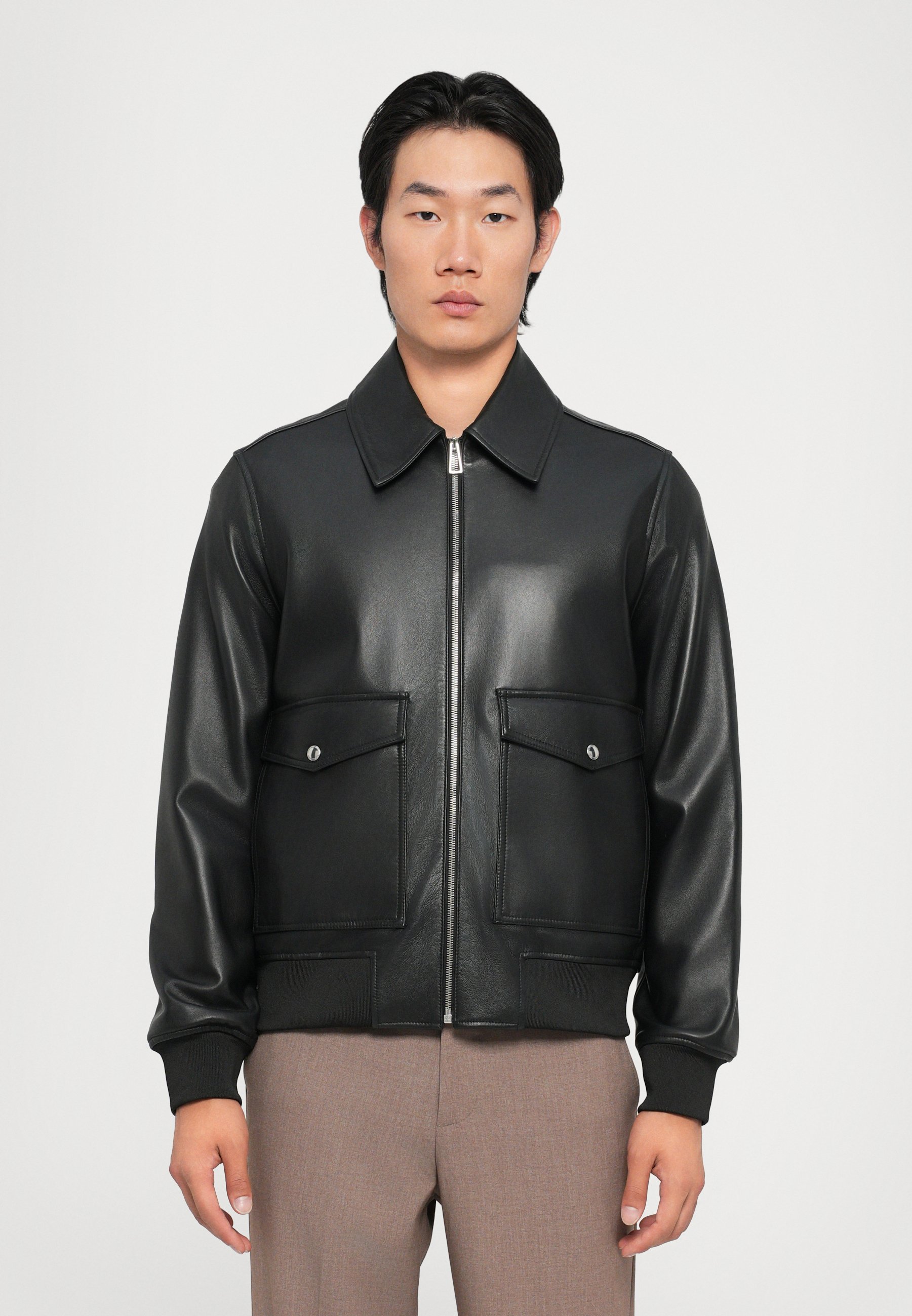 PS Paul Smith JACKET - Leather jacket - black - Zalando.co.uk