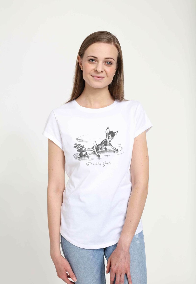 Disney BAMBI BAMBI FRIENDSHIP - Triko s potiskem - white