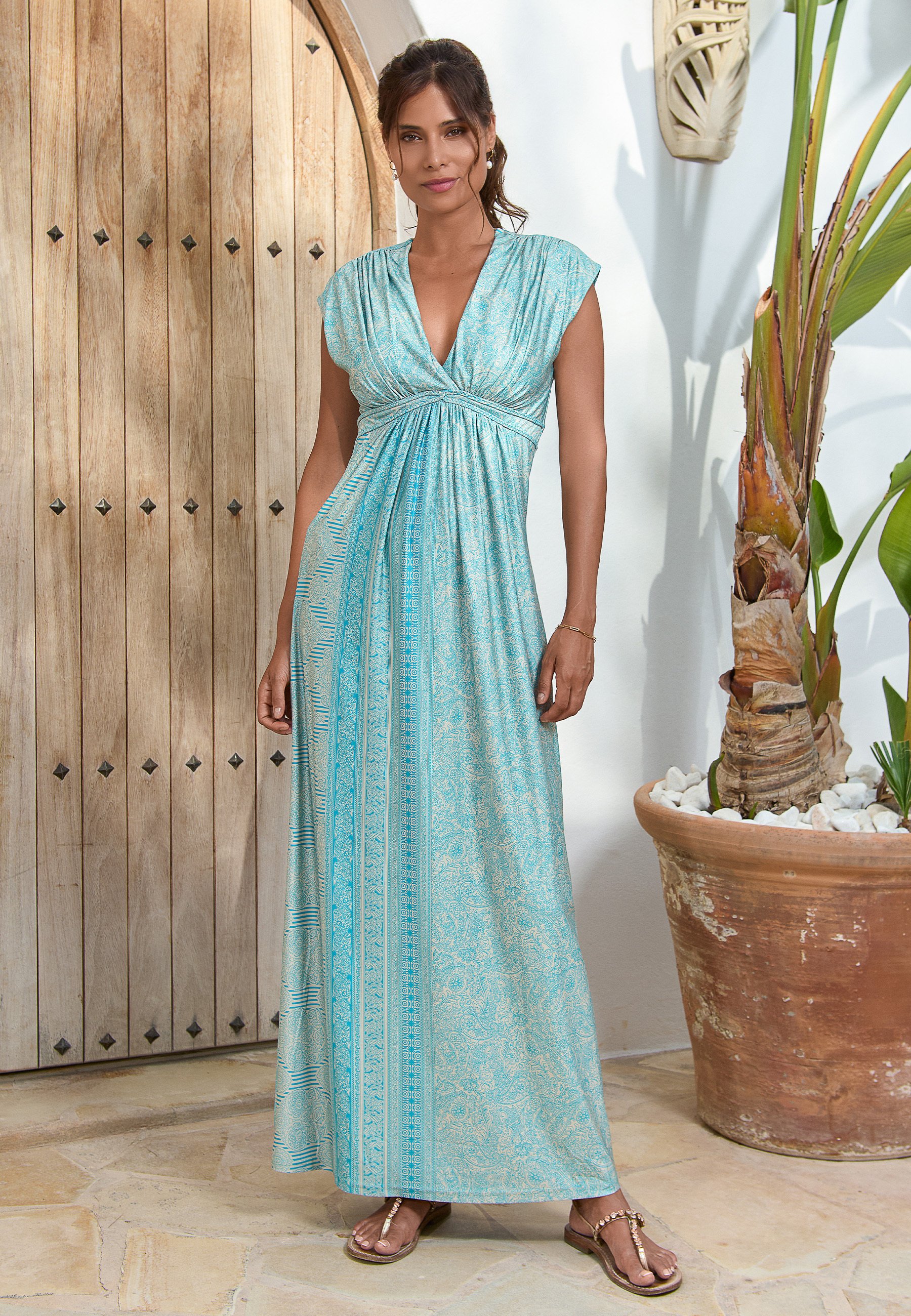 CHIC by Lirette GUNA - KIMONO - Jersey dress - turquoise - Zalando.ie