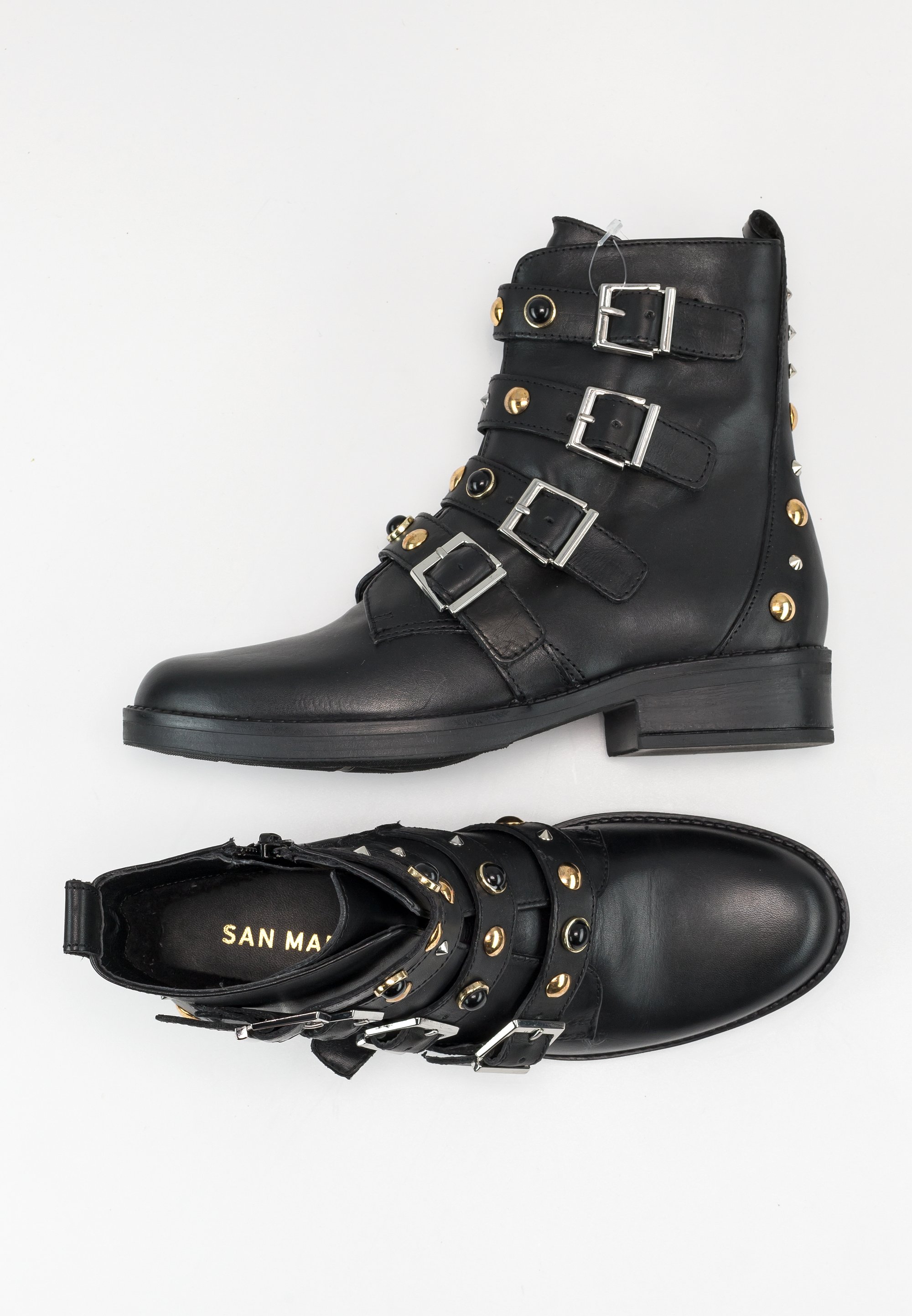 San Marina Bottines de cowboy motard black/noir (Seconde