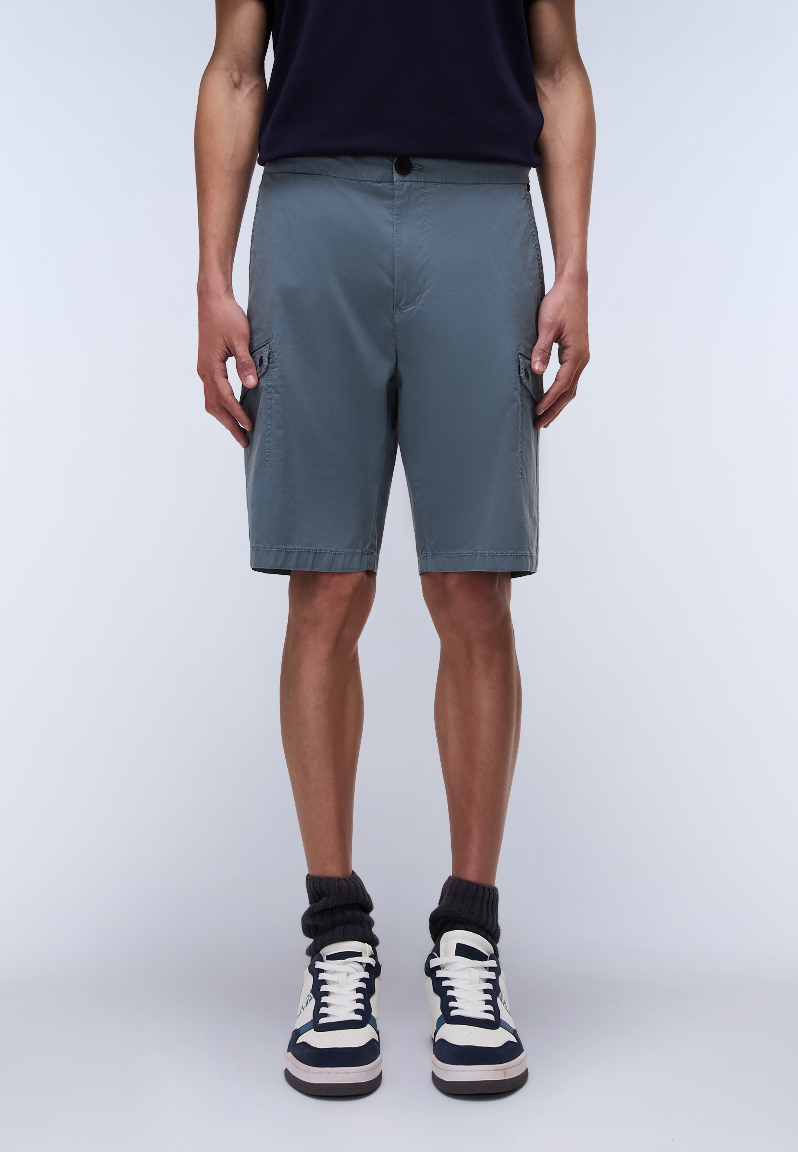 【oan】Dogen Washing Shorts Napapijri N-DEASE LICHEN - Shorts - stormy weat g y/blue