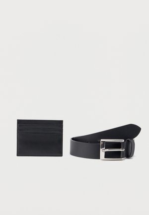 BELT AND CARD HOLDER UNISEX SET - Cinto - black