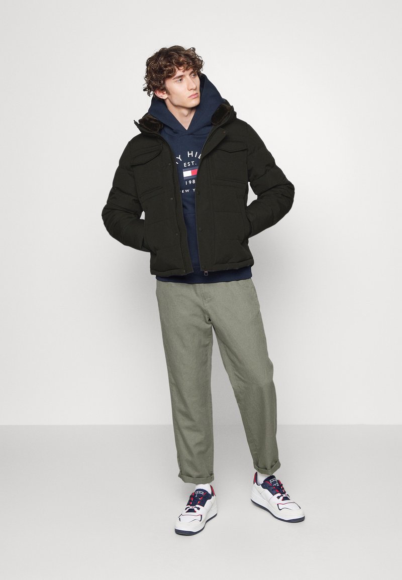 hooded canvas bomber jacket tommy hilfiger