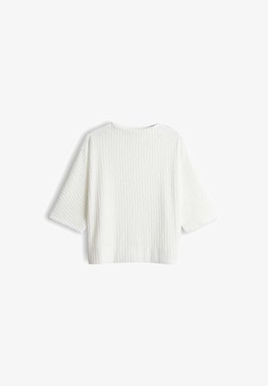 OPUS, FUNNEL CRINKLE FIT - Langarmshirt - milk