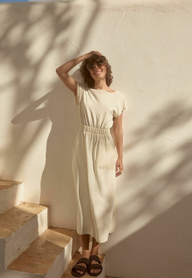 next jersey dress REGULAR FIT MIDI - - cream/beige next ladies dresses new in