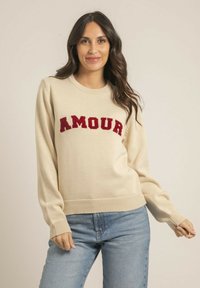 Dona x Lisa - COL ROND PUR MESSAGE KOURI - Pullover - beige Image miniature 1