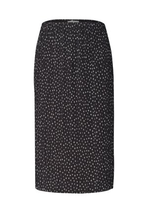 Street One, MIDI SKIRT IN MESH WITH PLEATED TEXTURE - Jupe trapèze - black coffee