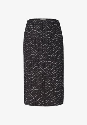 Street One, MIDI SKIRT IN MESH WITH PLEATED TEXTURE - Jupe trapèze - black coffee