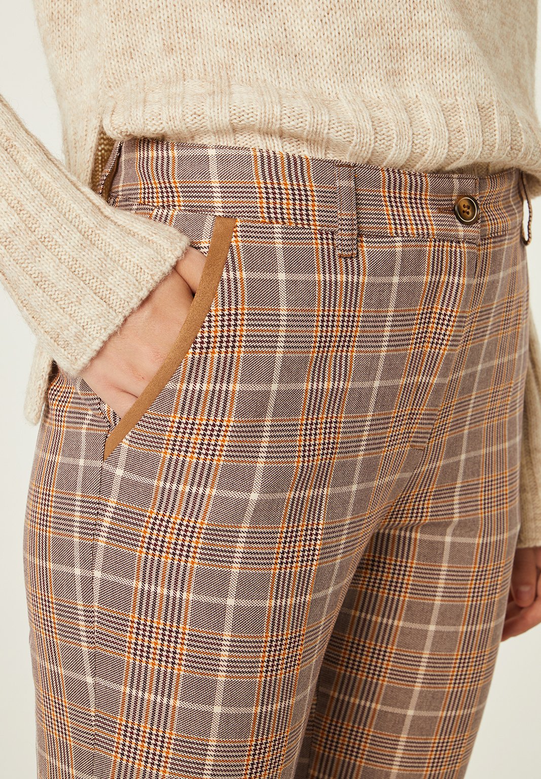 Paz Torras Pantalones - marrón claro/marrón - Zalando.es