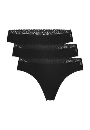 Bamboo Basics AMBER 3 PACK - Thong - black