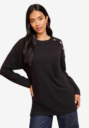 REGULAR FIT - BUTTON DETAIL - Tunika - black