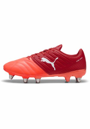 AVANT RUGBY - Scarpe da calcio per terreni duri - red- white-glowing red- black