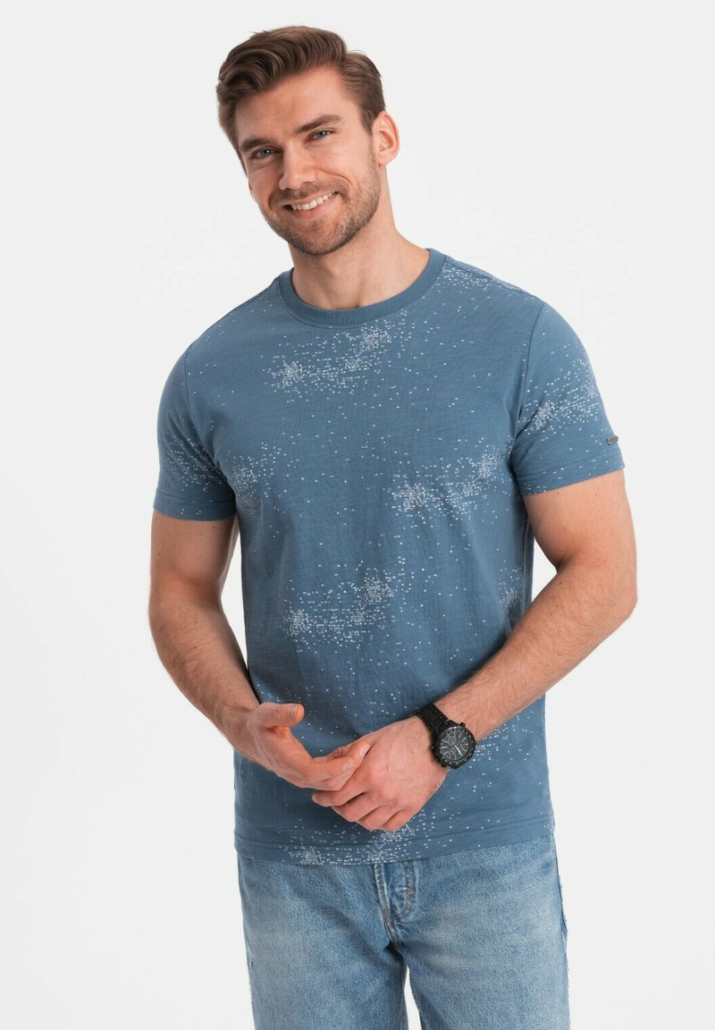 Ombre Triko s potiskem - dark denim