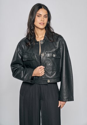SUNLIKE - Veste en cuir - black