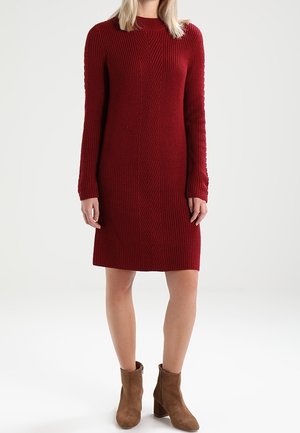 Strickkleid - dark red