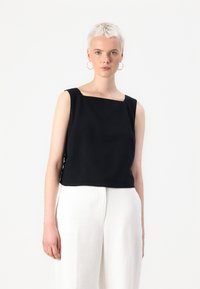 Abercrombie & Fitch - BARE APRON SHELL - Blouse - black Thumbnail Image 1