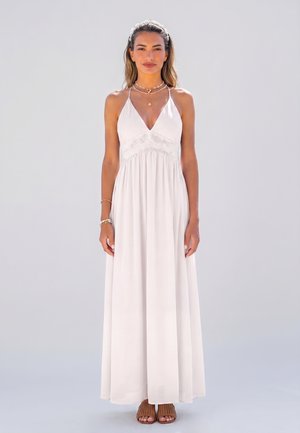 Cupshe, ELEGANT LACE TRIM CHIFFON MAXI DRESS - Maxikleid - white