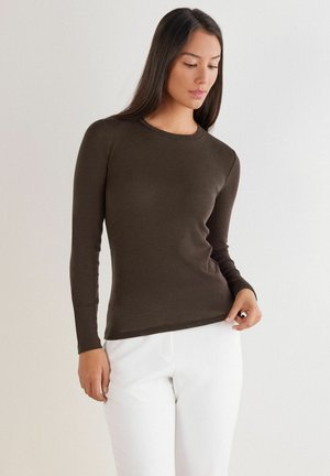 Langarmshirt - brown
