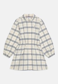 Tommy Hilfiger CHECK SHIRT DRESS - Vestido camisero - classic beige