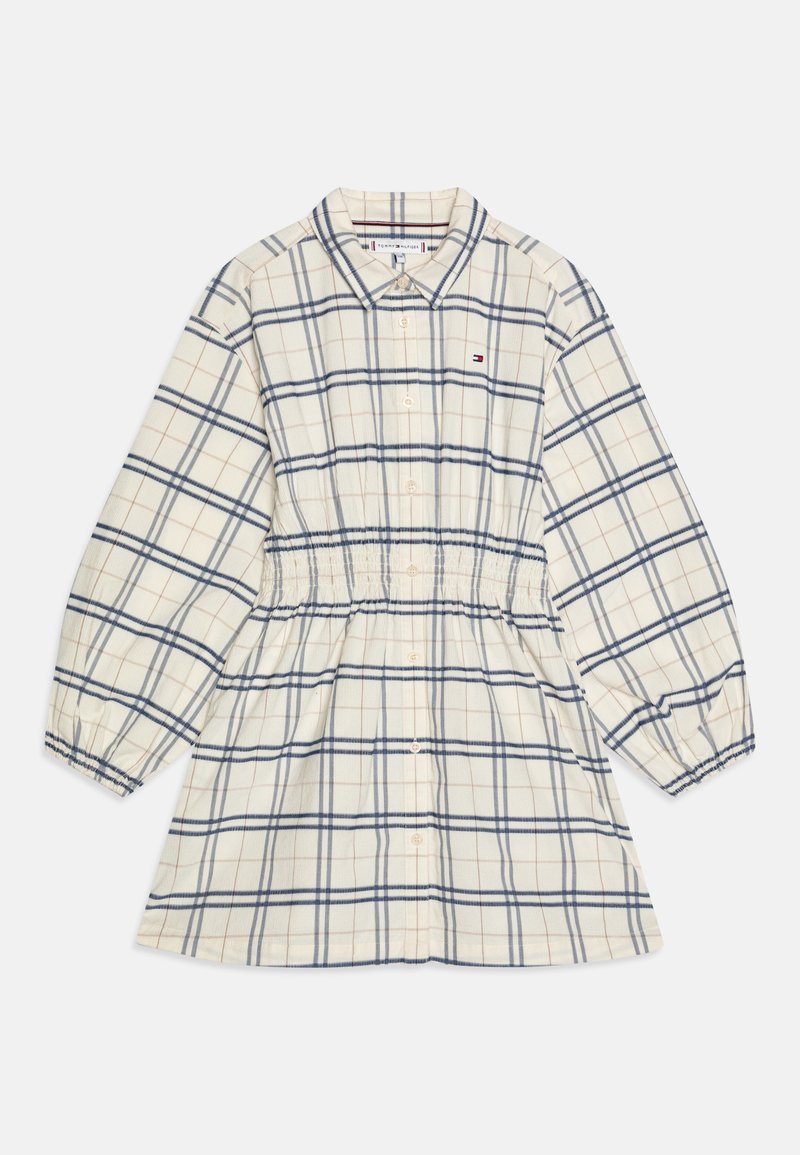 Tommy Hilfiger CHECK SHIRT DRESS - Vestido camisero - classic beige