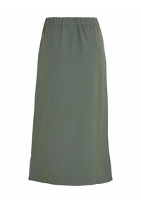 VILA HIGH WAIST - Maxisukňa - duck green